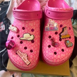 Barbie Pink Platform Crocs